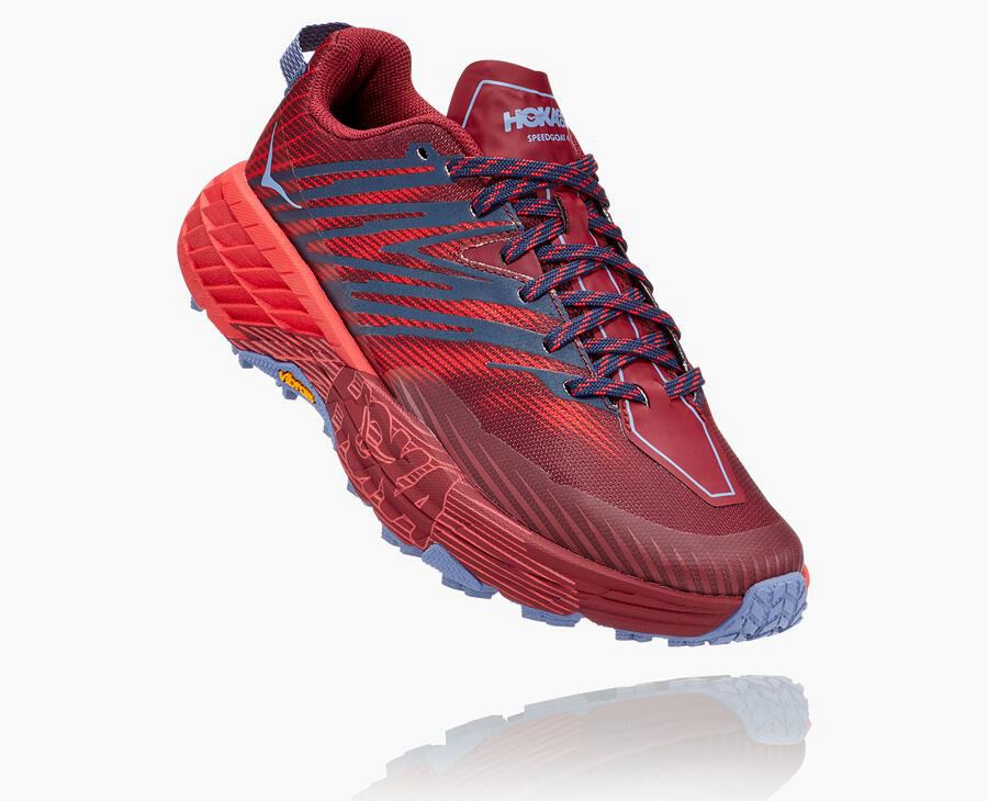 Hoka One One Trail Schoenen Dames - Speedgoat 4 - Rood - WX4170236